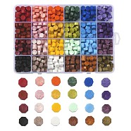 Sealing Wax Particles, for Retro Seal Stamp, Octagon, Mixed Color, 9mm, 24 colors, 25pcs/color, 600pcs/box(DIY-X0099-10)