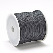 Nylon Thread, Chinese Knotting Cord, Black, 1.5mm, about 142.16 yards(130m)/roll(NWIR-Q009B-900)