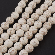 Synthetic Magnesite Beads Strands, Round, 12mm, Hole: 1.5mm(X-TURQ-S192-12mm-1)