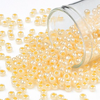 TOHO Round Seed Beads, Japanese Seed Beads, (903) Ceylon Custard, 8/0, 3mm, Hole: 1mm, about 222pcs/bottle, 10g/bottle