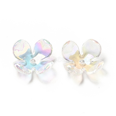 Transparent Acrylic Flower Bead Caps(X-MACR-C009-15)-3