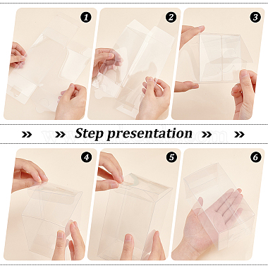 Benecreat rechteckige transparente Kunststoff-PVC-Box als Geschenkverpackung(CON-BC0007-11C)-4