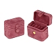 4-Slot Rectangle Velvet Jewelry Ring Storage Box with Snap Button(PW-WG87333-03)-1