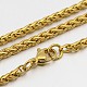 304 Stainless Steel Rope Chain Necklaces(STAS-O053-42G)-1