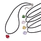 Valentine's Day Glass Heart Pendant Necklaces(NJEW-JN04570-01)-1