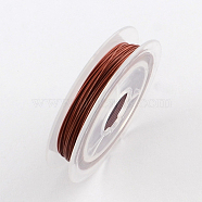 Tiger Tail Wire, Nylon-coated Stainless Steel, Indian Red, 0.38mm, about 32.8 Feet(10m)/roll(TWIR-S001-0.38mm-09)