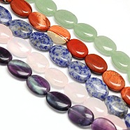 Natural & Synthetic Gemstone Beads Strands, Oval, 18x13x6mm, Hole: 1mm, about 23pcs/strand, 15.74 inch(G-L256C-M)