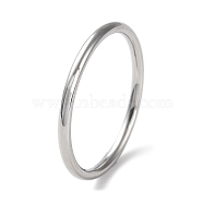 304 Stainless Steel Simple Plain Band Finger Ring for Women Men, Stainless Steel Color, 1.5mm, Inner Diameter: US Size 7 1/4(17.5mm)(RJEW-F152-04P)