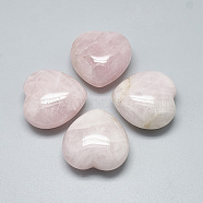 Natural Rose Quartz Heart Love Stones, Pocket Palm Stones for Reiki Balancing, 39~41x40~40.5x17~19mm(G-S336-01D-12)