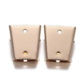 Iron Bolo Tie Slide Clasp, for Bolo Tie Making, Light Gold, 30x25x9.5mm, Hole: 2.5mm, Inner Diameter: 3.5x17mm
