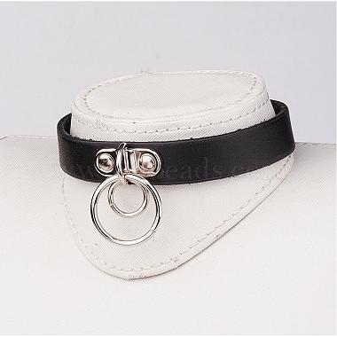 Punk Rock Style Cowhide Leather Choker Necklaces(NJEW-D287-06)-5