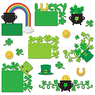 Saint Patrick's Day Carbon Steel Cutting Dies Stencils, for DIY Scrapbooking, Photo Album, Decorative Embossing Paper Card, Stainless Steel Color, Clover, 103~143x69~80x0.8mm, 2pcs/set(DIY-WH0309-1517)