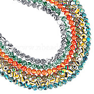 CHGCRAFT 6Strands 6 Colors Synthetic Malachite Beads Strands, Dyed, Round, Mixed Color, 8mm, Hole: 1mm, about 46pcs/strand, 14.76 inch(37.5cm), 1strand/color(G-CA0001-49)