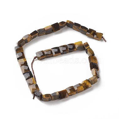 Chapelets de perles d'œil de tigre naturel(G-G996-A08)-2