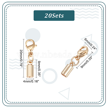 Unicraftale 20Stk. 304 Karabinerverschlüsse aus Edelstahl(STAS-UN0044-85)-3