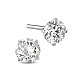 SHEGRACE Rhodium Plated 925 Sterling Silver Four Pronged Ear Studs(JE420A-02)-1