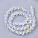 Chapelets de perles en verre galvanoplastique(EGLA-Q118-6mm-C17)-2
