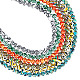 chgcraft 6brins 6 couleurs brins de perles de malachite synthétique(G-CA0001-49)-1