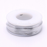 Round Aluminum Wire, with Spool, Silver, 1.2mm, 16m/roll(AW-G001-1.2mm-01)