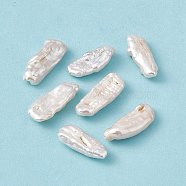 Baroque Natural Keshi Pearl Beads, Rectangle, Seashell Color, 21.5~23.5x9~9.5x5~5.5mm, Hole: 0.6mm(PEAR-N020-H05)