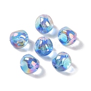 Acrylic Beads, Imitation Baroque Pearl Style, Nuggest, Cornflower Blue, 10x9.5x9mm, Hole: 1.3mm(PACR-C008-02D)