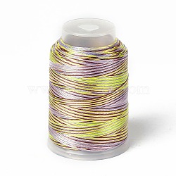3-Ply Segment Dyed Nylon Thread Cord, DIY Material for Jewelry Making, Green Yellow, 0.3mm, about 546.81 Yards(500m)/Roll(NWIR-F011-01C)