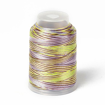 3-Ply Segment Dyed Nylon Thread Cord, DIY Material for Jewelry Making, Green Yellow, 0.3mm, about 546.81 Yards(500m)/Roll