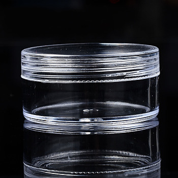 Column Polystyrene Bead Storage Container, for Jewelry Beads Small Accessories, Clear, 4.95x2.45cm, Inner Diameter: 4.2cm