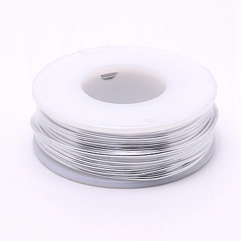 Round Aluminum Wire, with Spool, Silver, 1.2mm, 16m/roll