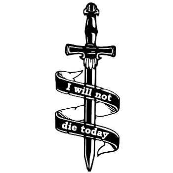 Acrylic Bookmarks, Sword with Word I Will Not Die Today Bookmark, School Office Supplies, 170x60mm