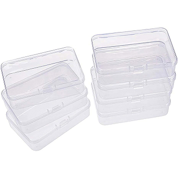 Plastic Bead Containers, Cuboid, Clear, 9.4x6.4x2.6cm, 12pcs, Carton: 20x15x10cm
