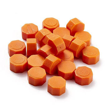 Sealing Wax Particles, for Retro Seal Stamp, Octagon, Dark Orange, 0.85x0.85x0.5cm about 1550pcs/500g
