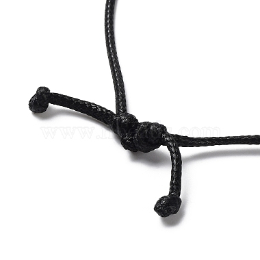 Natural Obsidian Ring Pendant Necklace with Waxed Cords(NJEW-R262-01A-10)-4