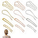 12Pcs 12 Styles Brass Hair Fork/Combs Findings(OHAR-CA0001-12)-1