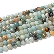 Natural Flower Amazonite Beads, Round, 6mm(X-Z26N5018)
