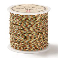 50 Yards Nylon Chinese Knot Cord, Nylon Jewelry Cord for Jewelry Making, Colorful, 0.8mm(NWIR-C003-01A-25)