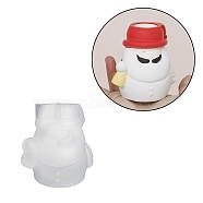 Christmas DIY Candle Holder Silicone Molds, Resin Plaster Cement Casting Molds, Santa Claus, 5.7x7.1x7.1cm, Inner Diameter: 5.3x6.8x7cm(DIY-F141-01D)