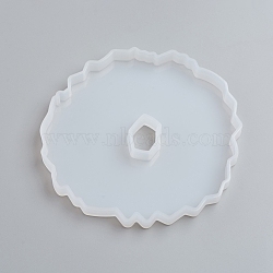Silicone Cup Mat Molds, Resin Casting Molds, For UV Resin, Epoxy Resin Jewelry Making, Nuggets, White, 125x134x11mm, Inner Size: 120x121mm(DIY-G017-A05)