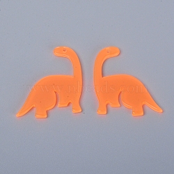 Transparent Acrylic Pendant, Brachiosaurus, Dark Orange, 28x24.5x3mm, Hole: 1.2mm, 10pcs/bag(TACR-TAC0001-03C)