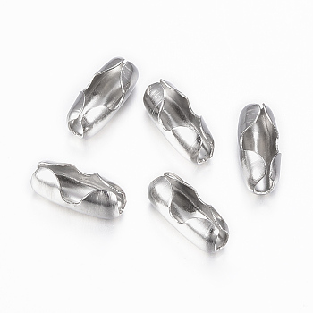 304 Stainless Steel Ball Chain Connectors, Stainless Steel Color, 10x4mm, Hole: 2mm, Fit for 3mm ball chain