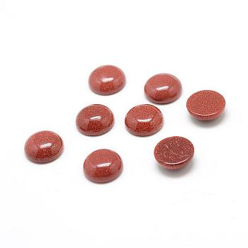 Synthetic Goldstone Cabochons, Half Round, 6x3mm
