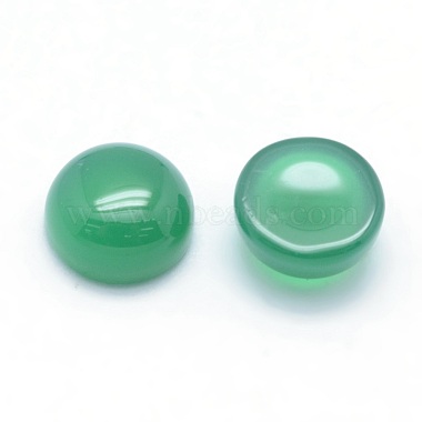 Natürliche grüne Onyx-Achat-Cabochons(G-P393-R05-8MM)-2
