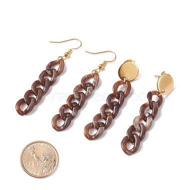 Chunky Acrylic Curb Chain Long Drop Earrings(EJEW-JE04772-04)-3