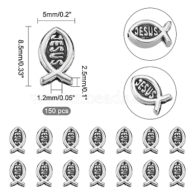 chgcraft 150pcs perles en alliage de zinc(FIND-CA0003-13)-2