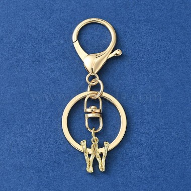Letter W Alloy Keychain