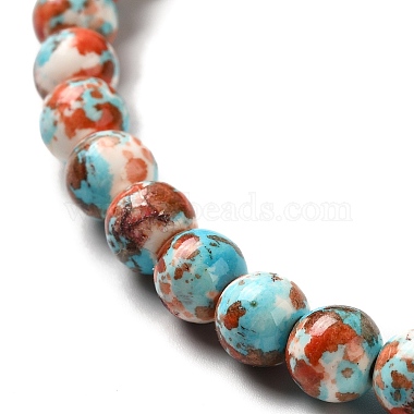 Synthetic Turquoise Dyed Beads Strands(G-E594-24A)-3