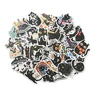 50Pcs/set Paper Stickers, for DIY Photo Album Diary Scrapbook Decoration, Cat Shape, 35~73x35~75x0.2mm(STIC-O001-08)