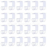 Nbeads Table Cover Tablecloth Clips, Table Skirting Clips, with Hook and Loop at The Back Side, Clear, 63x44x25mm, 24pcs/set(AJEW-NB0002-32)