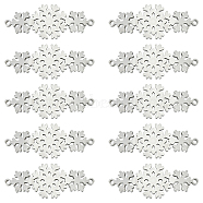 10Pcs 304 Stainless Steel Connector Charms, Laser Cut, Snowflake Links, Stainless Steel Color, 11x28.5x1.5mm, Hole: 1.2mm(STAS-UN0043-86)