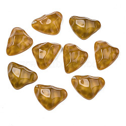 Transparent Resin Cabochons, with Bumpy Top, Water Ripple, Triangle, Peru, 17.5x23.5~24x8.5mm(CRES-N031-002C)